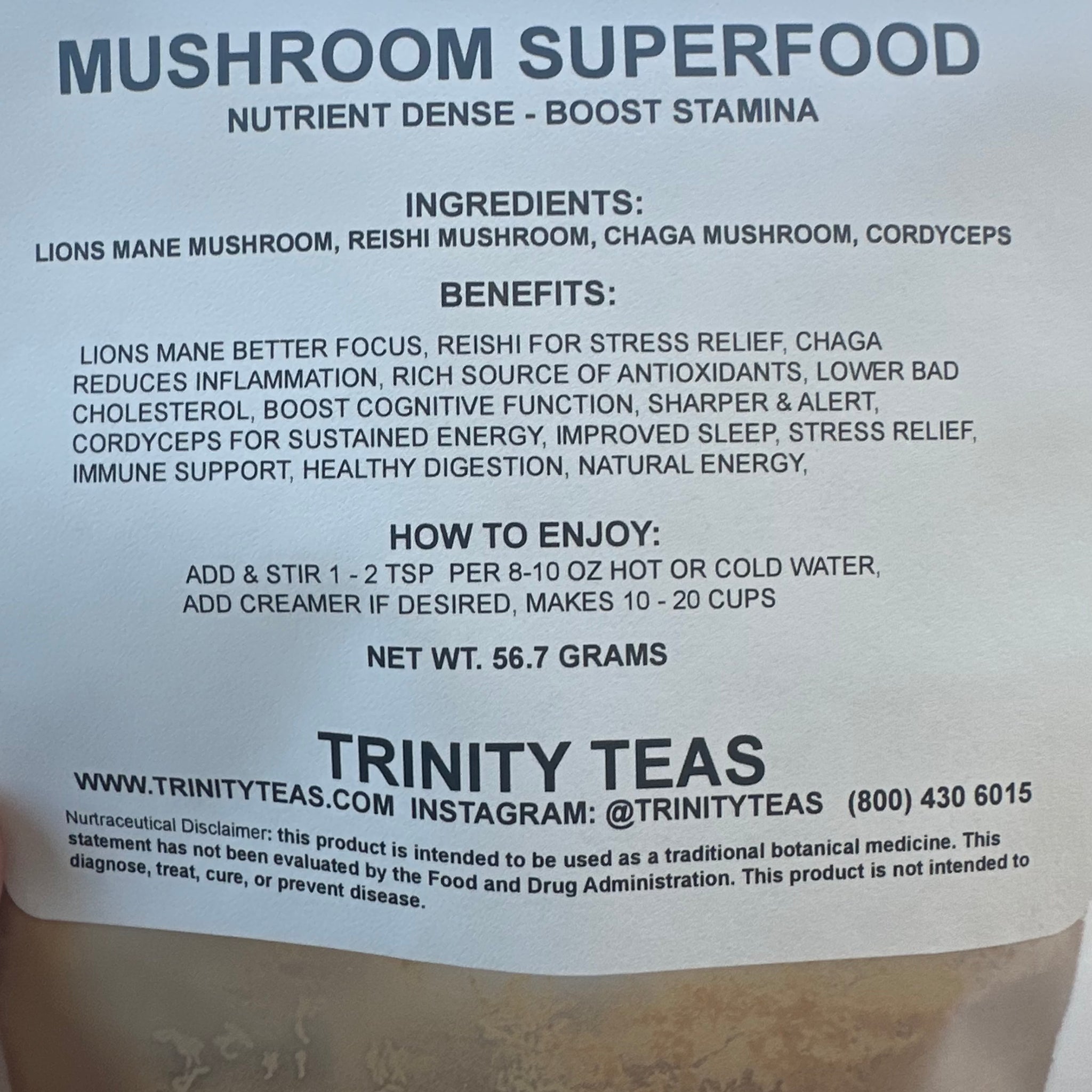 MUSHROOM 🍄 SUPERFOOD 4oz